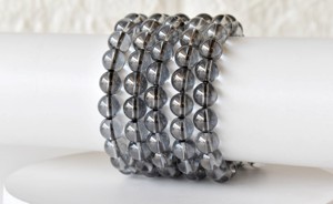 Wholesale Natural Crystal Aura Quartz Smokey Quartz <b>Healing</b> 8mm <b>Bracelet</b> for Meditation Jewelry - Product Image 5