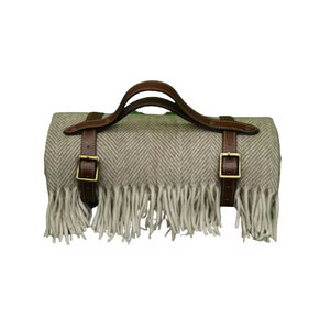 Recién llegado del fabricante indio Manta tejida de espiga de lana suave con diseño único - Product Image 5