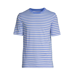 Ringer Camisetas Algodón/Poliéster Camiseta a rayas para hombres Pedido OEM Algodón orgánico Jersey hilado en anillo Cuello redondo, Ringer Camisetas - Product Image 3