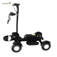ESWING 2024 Offre Spéciale scooter de golf 4 roues électrique pliable facile à enlever et à installer 4 roues chariot de golf électrique scooter