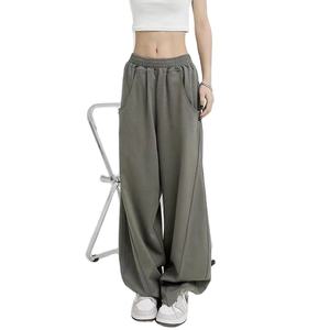 Vente en gros de pantalons de survêtement baggy pour femmes, coupe ample, taille élastique, vêtements de détente en polaire, pantalons de survêtement surdimensionnés personnalisés pour femmes - Product Image 4