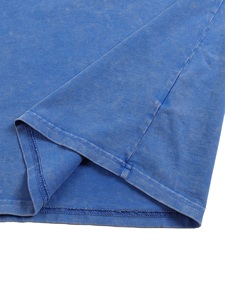 เสื้อทีเชิ้ตแนวสตรีทของผู้ชายผ้าฝ้าย100% สีดำฮิปฮอปทรงโอเวอร์ไซส์ซักแบบกำหนดเองโลโก้ตามสั่ง2025 - Product Image 4