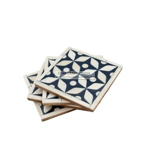 Incrustaciones de hueso hechas a mano de forma cuadrada con posavasos personalizados pulidos de alta calidad suministros de cocina manteles individuales accesorios de cocina - Product Image 3