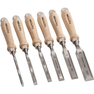 Juego de 6 Cinceles Blancos de Diferentes Formas de 10-26 mm para Trabajar la Madera - Product Image 1