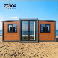 Maison conteneur extensible moderne prête à être expédiée, maison conteneur modulaire extensible préfabriquée pour hôtel de luxe sur la plage, Airbnb