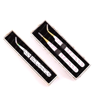 Kit de pinces à cils professionnelles pour extensions, outils de beauté de précision, pinces à cils à marque privée avec boîte d'emballage - Product Image 3