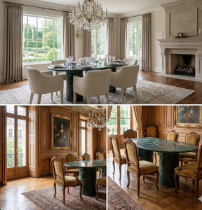 Meubles de salle à manger modernes de haute qualité, faits à la main, durables, pour villa, appartement, pierre de marbre naturelle - Product Image 4