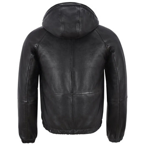 SMITHY SPORTS Veste d'hiver pour homme, col montant, coupe-vent, respirante, 100% cuir véritable, best-seller en ligne, style urbain - Product Image 4