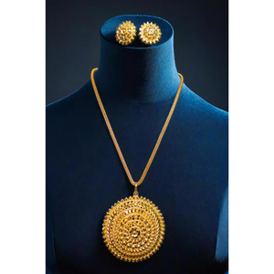 Boucles d'oreilles collier à bas prix serti de boucles d'oreilles collier design fantaisie plaqué or 22Ct pour les femmes portent des bijoux - Product Image 1