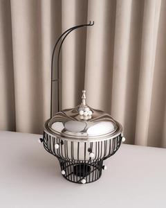 Nouveau support de réchaud moderne en métal, fait main, élégant et décoratif, pour plats chauds du Moyen-Orient, buffet, casseroles en acier inoxydable - Product Image 2