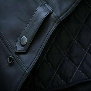 Blouson de moto en cuir unisexe d'hiver imprimé, blindé, pour motard urbain, personnalisable, séchage rapide - Product Image 3