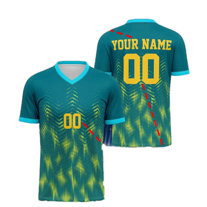 เสื้อเจอร์ซีย์ฟุตบอลสำหรับผู้ใหญ่100% เสื้อฟุตบอลผ้าโพลีเอสเตอร์น้ำหนักเบาระบายอากาศปรับแต่งได้ - Product Image 5