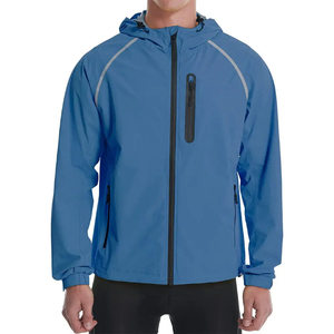 Veste coupe-vent pour homme, multi-panneaux, à capuche, imperméable, randonnée en plein air, veste de pluie, fermeture éclair, vêtements d'extérieur décontractés - Product Image 1