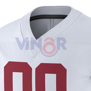 Camiseta de fútbol americano sublimada elegante hecha a medida, ropa de equipo para hombres y mujeres, camiseta de fútbol americano para deportes OEM - Product Image 3