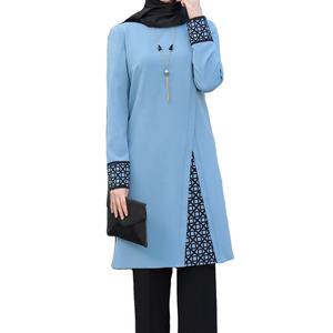 Abaya en lin et tissu satiné de Dubaï pour femmes Robe moderne décontractée et modeste pour les musulmans Vêtements courts formels inspirés de la Turquie - Product Image 1