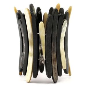 Conjunto de brazalete y pulsera de cuerno de estilo animal ecológico para mujer - Product Image 3