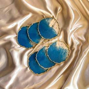 Sous-verre en résine de haute qualité fait à la main, surface lisse, style bohème, écologique, léger, pour la décoration intérieure - Product Image 2