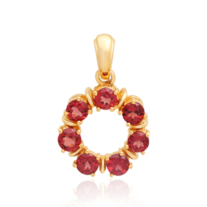 Collar con colgante fino de Plata de Ley 925 Vintage, piedras preciosas granate rojo Natural, ajuste de punta, diseño Floral, encanto puro elegante - Product Image 1