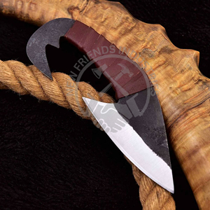 Hot Selling Medieval Viking Outdoor Hunting <b>Knife</b> Hand Forged with Leather Wrapped Handle for Camping DIY Grade OEM Customizable - Product Image 5