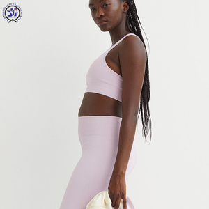 สปอร์ตบราไร้รอยต่อสำหรับผู้หญิง2024สปอร์ตบราโยคะสไตล์โลโก้ผ้าสแปนเด็กซ์ผลิตตามสั่ง - Product Image 4