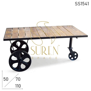Table basse indienne moderne en métal rond et fer pour salon, salle à manger, chambre à coucher, meubles importés d'Inde - Product Image 3