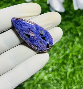 Alta calidad Natural púrpura Charoite cabujón piedras preciosas sueltas pulido alto grado joyería hacer collar - Product Image 5