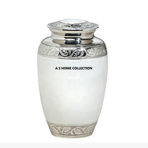 Silver Color Export Quality Adult Cremation Urns <b>for</b> Human <b>Ashes</b> Adult Funeral Supplies Brass Jars - Product Image 1