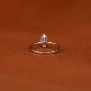 18KT Solid Gold Plated Luxury Pear Cut Lab Grown Diamond Engagement <b>Ring</b> <b>Solitaire</b> Setting Fashion Engagement Surprise Gift <b>Ring</b> - Product Image 5
