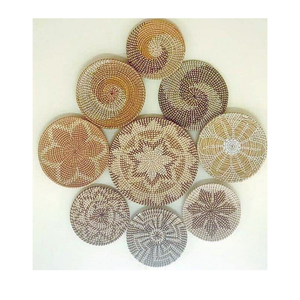 แผ่นทอติดผนังงานแฮนด์เมดสำหรับห้องนั่งเล่นดีไซน์ใหม่สีสั่งทำผลิตในเวียดนาม - Product Image 1