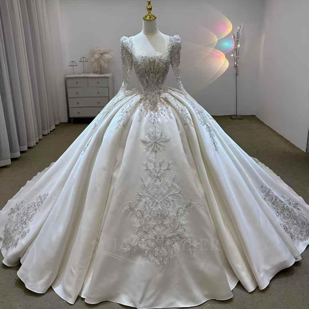 wedding gown satin square