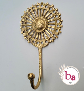 2025 nouveaux modèles filigrane Style marocain exportation qualité laiton Antique fonte mur manteau crochets et porte-clés cintres - Product Image 3