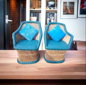 Chaise de jardin en bambou de luxe pour l'extérieur Ensemble de canapés en osier élégants Style design moderne portable pour chambre à coucher application parc - Product Image 1