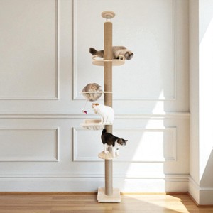 PCC18 Tour d'escalade pour chat avec plates-formes en bois Cachettes confortables Zones à gratter et meubles Style Base OEM Vietnam Fournisseur - Product Image 1