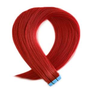 เทปต่อผมเรมี่สีแดง เกรด 12A ซุปเปอร์ดับเบิ้ลดรอน แบบตรง ขนาด 8-30 นิ้ว - Product Image 1