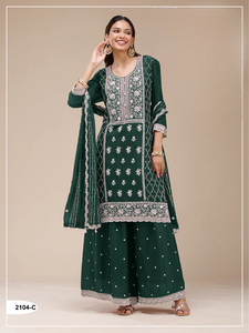 Ensemble Kurta Palazzo le plus vendu, léger, pour tous les jours et les occasions festives, Kurti avec Palazzo disponible à un prix abordable - Product Image 2
