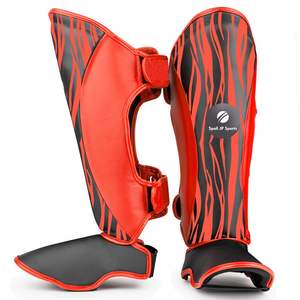 Espinilleras de Boxeo de Piel Sintética con Diseño Personalizado, para Muay Thai, con Protección para el Empeine, Diseño Nuevo, Logotipo Personalizado - Product Image 3