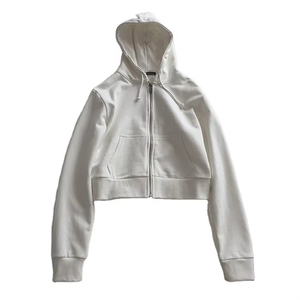 เสื้อมีฮู้ดสำหรับผู้หญิงมีซิปพิมพ์ลายโลโก้สูงเสื้อมีฮู้ดสำหรับผู้หญิงเสื้อผ้าลำลองมีซิปสี - Product Image 5