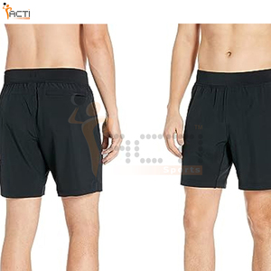 Nueva llegada de los hombres cortos al por mayor precio de impresión de sublimación personalizada pantalones cortos de algodón negro casual precio barato para la venta - Product Image 6