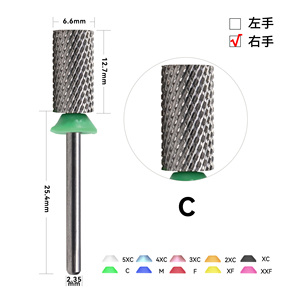 Mũi khoan móng tay hình côn bằng cacbua vonfram mẫu miễn phí 3/32 inch, hình côn, làm sạch lớp biểu bì, loại bỏ gờ cho máy khoan móng - Product Image 5