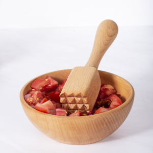 Écraseur de cuisine en bois de hêtre massif naturel - Broyeur et pilon à aliments en bois dur durable - Collection Rosewood - Product Image 5
