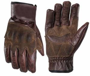 Guantes de carreras de cuero de vaca desgastados para deportes Moto Ski Cafe Racers Road Racing Wear Protection Street Bikers Biking - Product Image 2