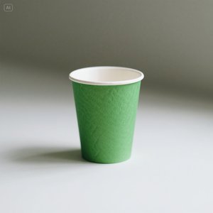 Vaso de papel verde ecológico con diseño en relieve blanco 12 oz 100 paquetes desechables y elegantes - Product Image 5