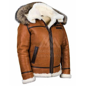 Breathable Winter Warm <b>Men</b> Leather <b>Fur</b> <b>Jacket</b> Casual Wear <b>Men</b> Leather <b>Fur</b> <b>Jacket</b> In Reasonable Price - Product Image 2