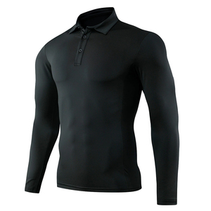 เสื้อโปโลแขนสั้นผ้าคอตตอนสแปนเด็กซ์สำหรับเล่นกอล์ฟผ้าถักย้อมธรรมดาสำหรับผู้ชายและผู้หญิง100% - Product Image 1