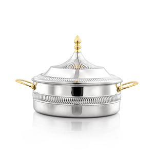 <b>Top</b> Trending Latest Design Casserole Food Warmer in Metal for Serving Use in Events Hotels Hot Pot Round Shape Casserole . - Product Image 2