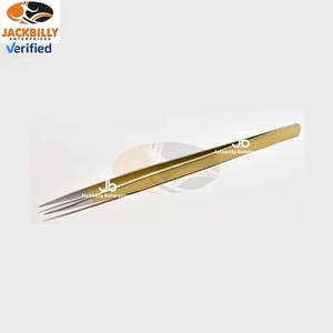 แหนบต่อขนตาปลอมแบบปรับแต่งโลโก้ได้ตามต้องการแหนบปลายขนตาสีเทาแบบมืออาชีพทำจากสเตนเลสสตีล - Product Image 5