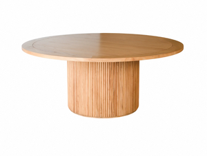 Reverie Round <b>Dining</b> <b>Table</b> Handcrafted Solid Wood Circular <b>Dining</b> <b>Table</b> with Contemporary Organic Modern Design - Product Image 3