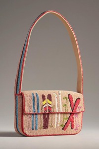 The Craft Exim Hand Beaded Square Bag with Lemon Cherry Pattern Embroidery Silk <b>Screen</b> Printed Classic Daily Use Travel Purse - Product Image 5