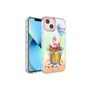 Coque en silicone liquide anti-traces de doigts personnalisée pour iPhone 13 avec protection de l'appareil photo, motif imprimé - Product Image 1