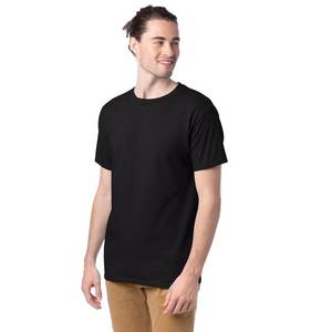 Camiseta de algodón 100% de alta calidad para hombre, Camiseta básica informal con cuello redondo liso con patrón de letras clásicas, Camiseta de calidad para hombre - Product Image 2